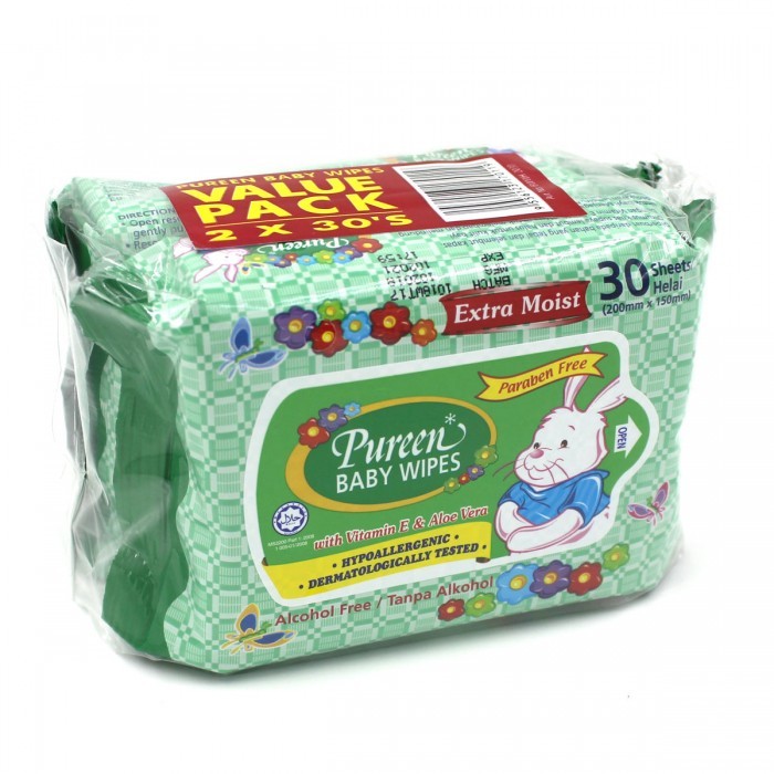 Pureen Baby Wipes Value Pack 30 S X 2