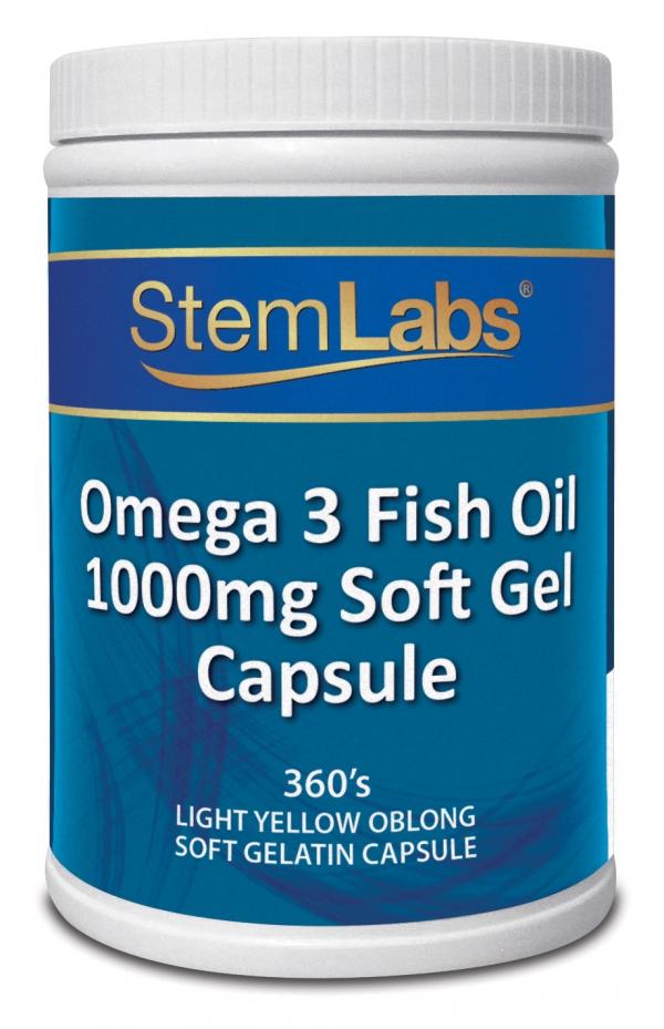 Stem Labs Omega 3 Fish Oil 1000mg 360's